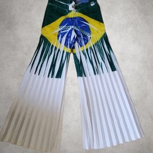 Shoel/ Brazil Flag Bell Bottom Pants